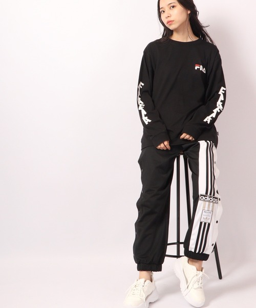FILA(フィラ)の「FILA 切り替えロングスリーブTシャツ(Tシャツ/カットソー・メンズ・ネイビー/グリーン系その他/ホワイト/グリーン/レッド/ブラック・XL/M/L)」の12枚目の写真