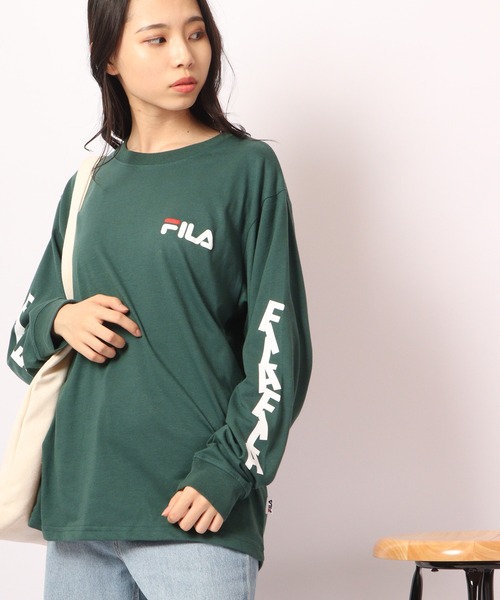 FILA(フィラ)の「FILA 切り替えロングスリーブTシャツ(Tシャツ/カットソー・メンズ・ネイビー/グリーン系その他/ホワイト/グリーン/レッド/ブラック・XL/M/L)」の22枚目の写真