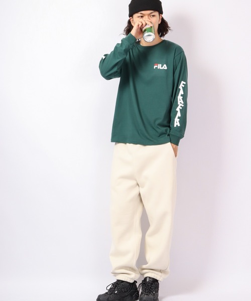 FILA(フィラ)の「FILA 切り替えロングスリーブTシャツ(Tシャツ/カットソー・メンズ・ネイビー/グリーン系その他/ホワイト/グリーン/レッド/ブラック・XL/M/L)」の7枚目の写真