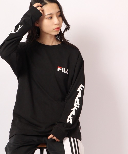 FILA(フィラ)の「FILA 切り替えロングスリーブTシャツ(Tシャツ/カットソー・メンズ・ネイビー/グリーン系その他/ホワイト/グリーン/レッド/ブラック・XL/M/L)」の20枚目の写真