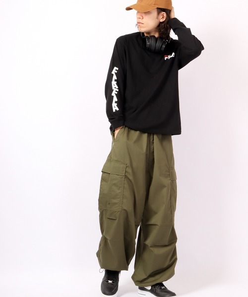 FILA(フィラ)の「FILA 切り替えロングスリーブTシャツ(Tシャツ/カットソー・メンズ・ネイビー/グリーン系その他/ホワイト/グリーン/レッド/ブラック・XL/M/L)」の17枚目の写真