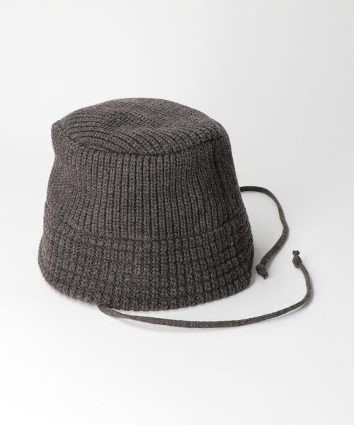 RACAL（ラカル）の「＜Racal＞ EAR KNIT BUCKETHAT/ハット（ハット・メンズ・ブラック/ダークグレー/オフホワイト・FREE）」の4枚目の写真