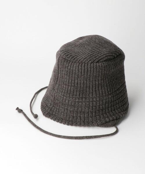 RACAL（ラカル）の「＜Racal＞ EAR KNIT BUCKETHAT/ハット（ハット・メンズ・ブラック/ダークグレー/オフホワイト・FREE）」の5枚目の写真