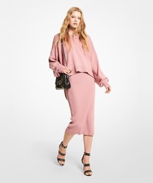 MICHAEL KORS | ウール ハイロー カシミアセーター(ニット/セーター)