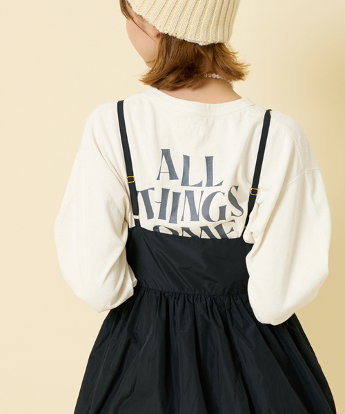 U by SPICK&SPAN(ユーバイスピックアンドスパン)の「【BALMYDAYS/バーミーデイズ】 別注OVERDYED BIG L/S TEE(Tシャツ/カットソー・レディース・アイボリー/ブラック系その他/ピンク系その他・FREE)」の2枚目の写真
