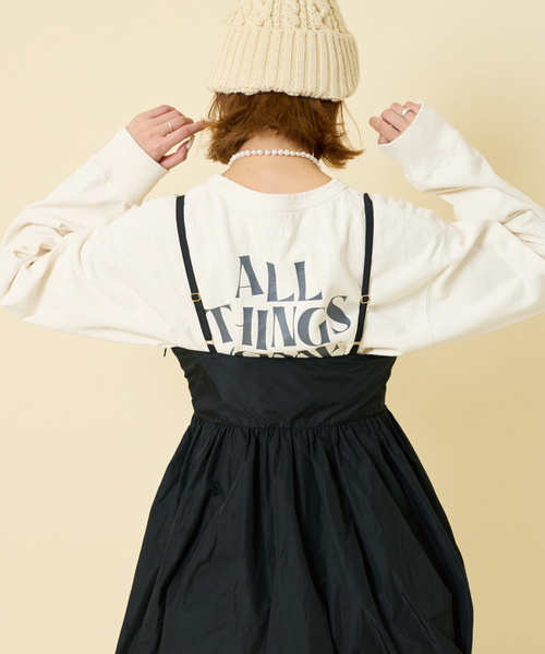 U by SPICK&SPAN(ユーバイスピックアンドスパン)の「【BALMYDAYS/バーミーデイズ】 別注OVERDYED BIG L/S TEE(Tシャツ/カットソー・レディース・アイボリー/ブラック系その他/ピンク系その他・FREE)」の13枚目の写真