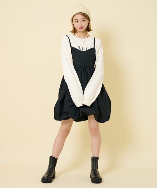 U by SPICK&SPAN(ユーバイスピックアンドスパン)の「【BALMYDAYS/バーミーデイズ】 別注OVERDYED BIG L/S TEE(Tシャツ/カットソー・レディース・アイボリー/ブラック系その他/ピンク系その他・FREE)」の15枚目の写真