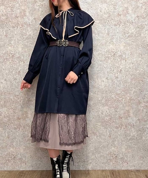 axes femme（アクシーズファム）の「パイピングフリルワンピース