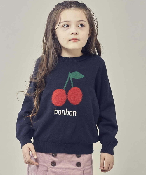 a.v.v（アーヴェヴェ）の「[100-130]アソートニット（ニット/セーター・キッズ・ライトブルー/ライトパープル/ライトグレー/ネイビー・110/120/100/130）」の3枚目の写真