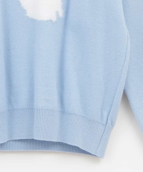 a.v.v（アーヴェヴェ）の「[100-130]アソートニット（ニット/セーター・キッズ・ライトブルー/ライトパープル/ライトグレー/ネイビー・110/120/100/130）」の5枚目の写真