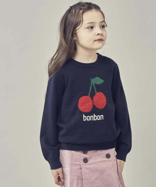 a.v.v（アーヴェヴェ）の「[100-130]アソートニット（ニット/セーター・キッズ・ライトブルー/ライトパープル/ライトグレー/ネイビー・110/120/100/130）」の6枚目の写真