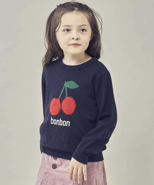 a.v.v（アーヴェヴェ）の「[100-130]アソートニット（ニット/セーター・キッズ・ライトブルー/ライトパープル/ライトグレー/ネイビー・110/120/100/130）」の7枚目の写真