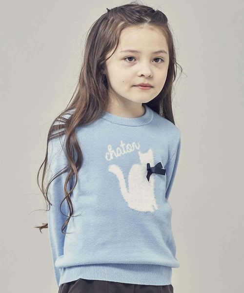 a.v.v（アーヴェヴェ）の「[100-130]アソートニット（ニット/セーター・キッズ・ライトブルー/ライトパープル/ライトグレー/ネイビー・110/120/100/130）」の12枚目の写真