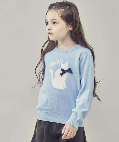 a.v.v（アーヴェヴェ）の「[100-130]アソートニット（ニット/セーター・キッズ・ライトブルー/ライトパープル/ライトグレー/ネイビー・110/120/100/130）」の13枚目の写真