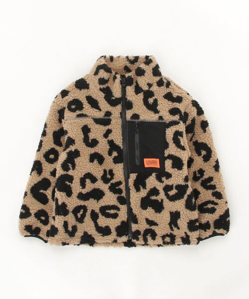 UNIVERSAL OVERALL(ユニバーサルオーバーオール)の「【UNIVERSAL OVERALL】KIDS BOA JACKET(ブルゾン・キッズ・レオパード/ベージュ/チェック・110/140/150/120/130)」の1枚目の写真