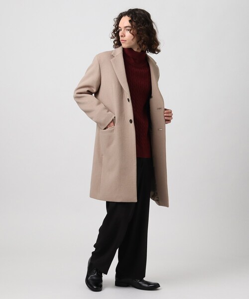 tk.TAKEO KIKUCHI（ティーケータケオキクチ）の「◆GiGaTexメルトンチェスターコート（チェスターコート・メンズ・ライトグリーン/ブラウン系その他/ライトベージュ/ブラック・01/02/03/04）」の18枚目の写真