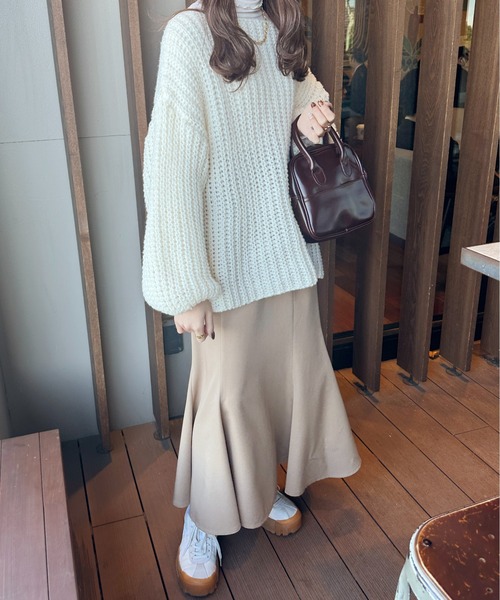 Ambre Ciel(アンブルシエル)の「ローゲージニット/【WEB/EC限定商品】(ニット/セーター・レディース・オフホワイト/ピンク・FREE)」の18枚目の写真