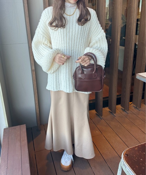 Ambre Ciel(アンブルシエル)の「ローゲージニット/【WEB/EC限定商品】(ニット/セーター・レディース・オフホワイト/ピンク・FREE)」の19枚目の写真