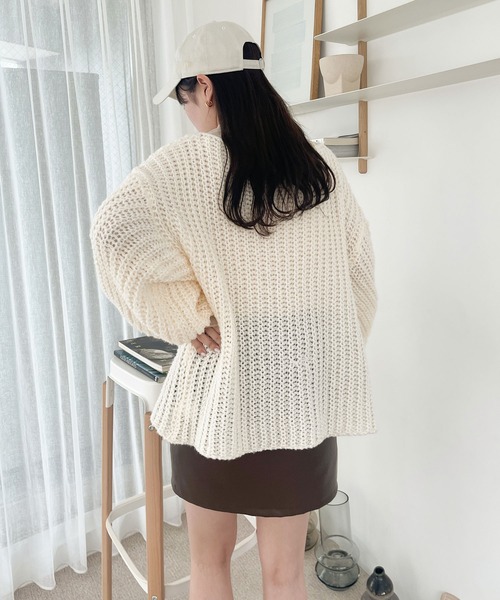 Ambre Ciel(アンブルシエル)の「ローゲージニット/【WEB/EC限定商品】(ニット/セーター・レディース・オフホワイト/ピンク・FREE)」の14枚目の写真