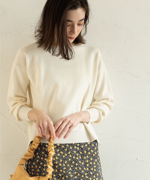 OPAQUE.CLIP（オペークドットクリップ）の「◆ボートネックニット【抗ピリング&マシンウォッシャブル】（ニット/セーター・レディース・ブラック/レッド系1/オフホワイト/ナチュラル/ブルー/ピンク系・34/36/38/40/42）」の17枚目の写真