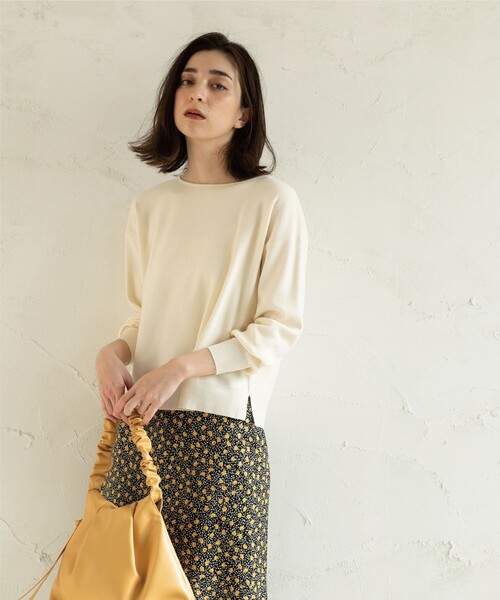 OPAQUE.CLIP（オペークドットクリップ）の「◆ボートネックニット【抗ピリング&マシンウォッシャブル】（ニット/セーター・レディース・ブラック/レッド系1/オフホワイト/ナチュラル/ブルー/ピンク系・34/36/38/40/42）」の19枚目の写真