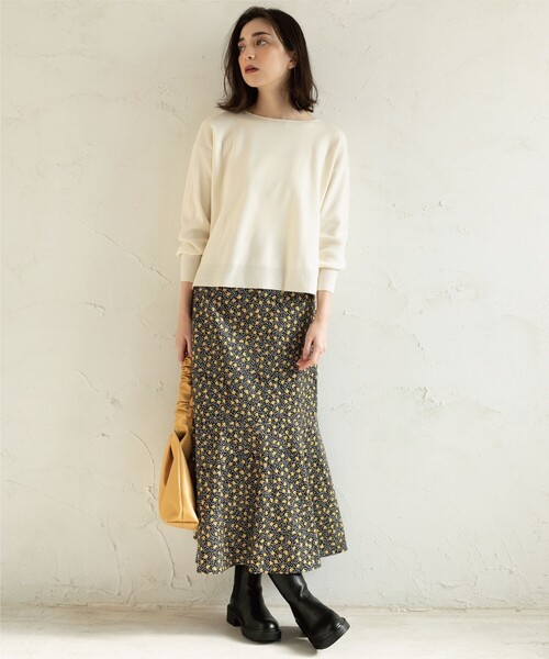 OPAQUE.CLIP（オペークドットクリップ）の「◆ボートネックニット【抗ピリング&マシンウォッシャブル】（ニット/セーター・レディース・ブラック/レッド系1/オフホワイト/ナチュラル/ブルー/ピンク系・34/36/38/40/42）」の20枚目の写真