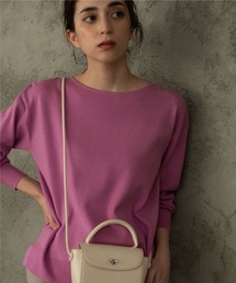 ◆ボートネックニット【抗ピリング&マシンウォッシャブル】