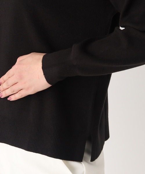 OPAQUE.CLIP（オペークドットクリップ）の「◆ボートネックニット【抗ピリング&マシンウォッシャブル】（ニット/セーター・レディース・ブラック/レッド系1/オフホワイト/ナチュラル/ブルー/ピンク系・34/36/38/40/42）」の9枚目の写真