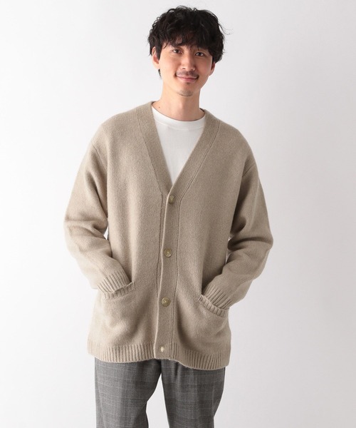 GLOBAL WORK(グローバルワーク)の「フワフワHugmeVカーデM/295163(カーディガン/ボレロ・メンズ・ブラック/その他/ブルー/ライトベージュ・SMALL/LARGE/MEDIUM)」の13枚目の写真