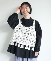 l'atelier du savon | C/Acかぎ針風　Mug cup刺繍キャミ(ベスト)