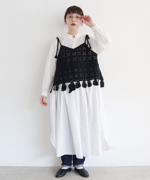 atelier do savon 　アダストリア長袖 　黒白チェック　美品 l'atelier du savon（アトリエドサボン）の「○まばらなふさふさ