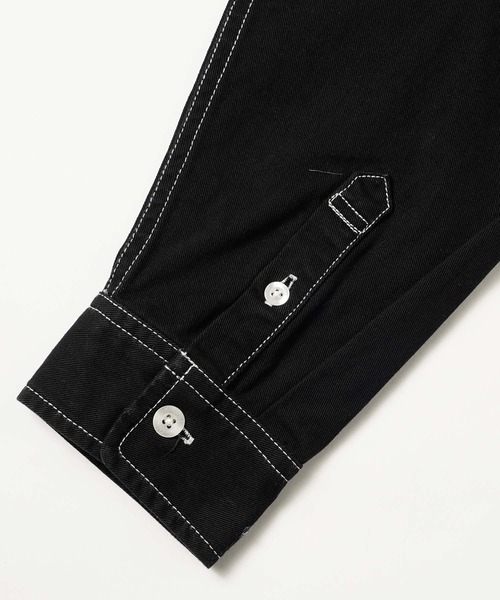 X-girl(エックスガール)の「FACE EMBROIDERY SHIRT(シャツ/ブラウス・レディース・ブルー/ブラック/イエロー・S/M)」の8枚目の写真