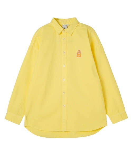 X-girl(エックスガール)の「FACE EMBROIDERY SHIRT(シャツ/ブラウス・レディース・ブルー/ブラック/イエロー・S/M)」の22枚目の写真