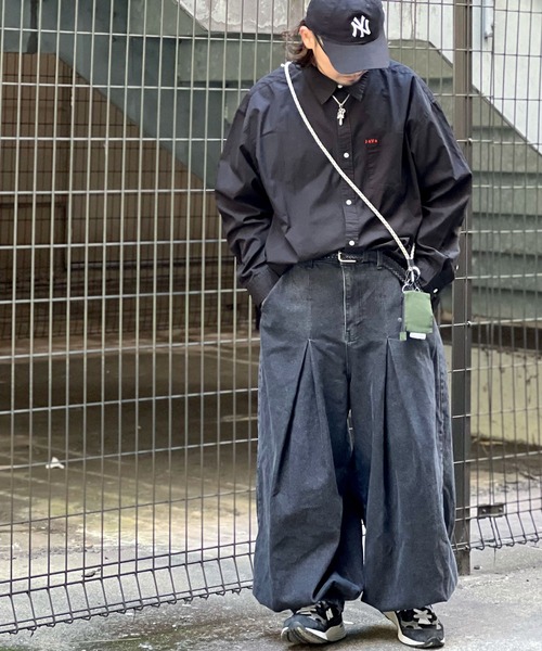 Java（ジャバ）の「《JaVa ジャバコラボ》大人のヴインテージライク。綿100%ピグメントロゴ刺繍オーバーシャツ（シャツ/ブラウス・メンズ・オフホワイト/グレー系/ブラック/ベージュ・LARGE/MEDIUM/SMALL/X-LARGE）」の22枚目の写真