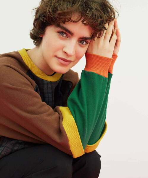 FRAPBOIS（フラボア）の「ミックス スウェット（スウェット・レディース・チャコールグレー/ワイン・1/2）」の10枚目の写真