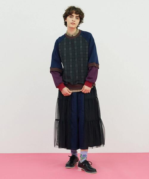 FRAPBOIS（フラボア）の「ミックス スウェット（スウェット・レディース・チャコールグレー/ワイン・1/2）」の21枚目の写真