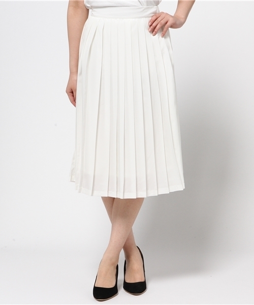 DISCOAT（ディスコート）の「【Discoat】デシンプリーツスカート（スカート・レディース・オフホワイト/グレー/レッド・ﾌﾘ-）」の2枚目の写真