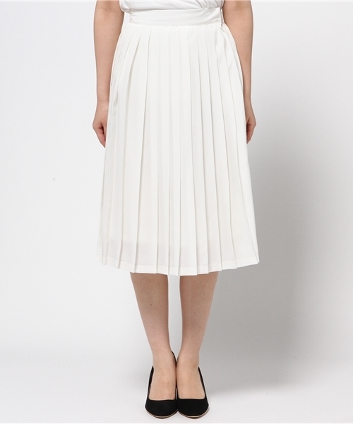 DISCOAT（ディスコート）の「【Discoat】デシンプリーツスカート（スカート・レディース・オフホワイト/グレー/レッド・ﾌﾘ-）」の4枚目の写真