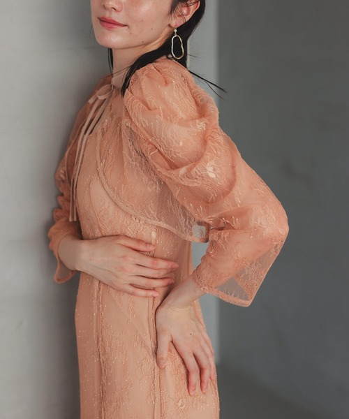 ボレロレイヤーレースドレス成人式同窓会二次会（ドレス