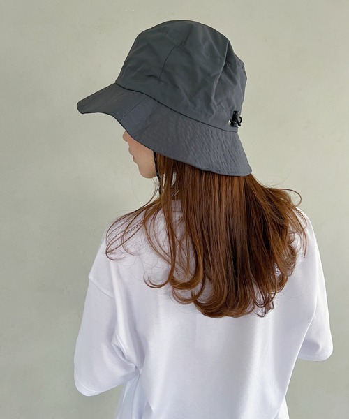 CLEA（クレア）の「UVカット/撥水パッカブルサファリハット（ハット・レディース・チャコールグレー/カーキ/ブラック/ベージュ・FREE）」の12枚目の写真