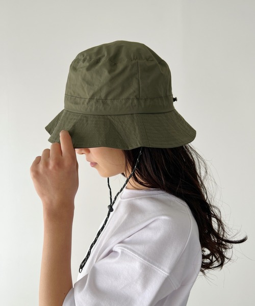 CLEA（クレア）の「UVカット/撥水パッカブルサファリハット（ハット・レディース・チャコールグレー/カーキ/ブラック/ベージュ・FREE）」の19枚目の写真
