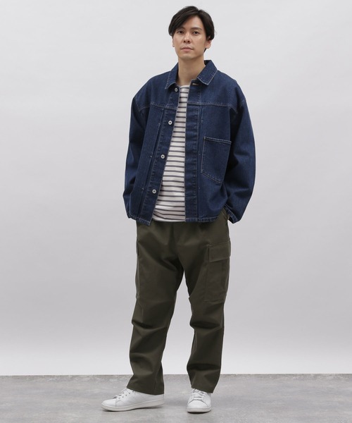 LAKOLE(ラコレ)の「バスクボーダーロングTシャツ / 179767(Tシャツ/カットソー・メンズ・ダークブルー/ラベンダー/アイボリー・MEDIUM/LARGE)」の16枚目の写真