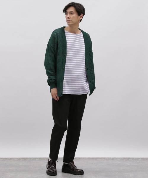 LAKOLE(ラコレ)の「バスクボーダーロングTシャツ / 179767(Tシャツ/カットソー・メンズ・ダークブルー/ラベンダー/アイボリー・MEDIUM/LARGE)」の18枚目の写真