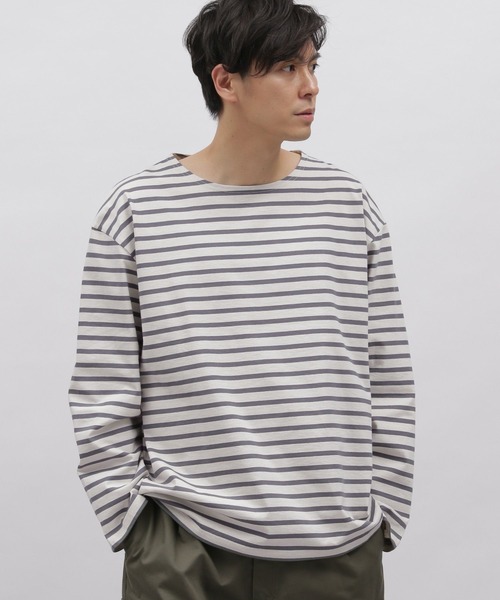 LAKOLE(ラコレ)の「バスクボーダーロングTシャツ / 179767(Tシャツ/カットソー・メンズ・ダークブルー/ラベンダー/アイボリー・MEDIUM/LARGE)」の19枚目の写真