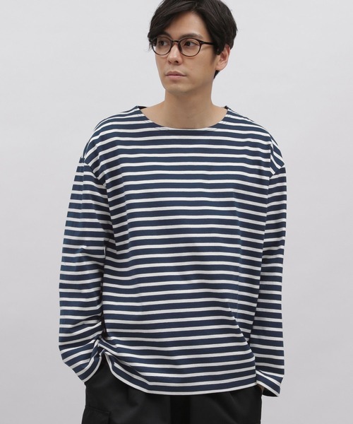 LAKOLE(ラコレ)の「バスクボーダーロングTシャツ / 179767(Tシャツ/カットソー・メンズ・ダークブルー/ラベンダー/アイボリー・MEDIUM/LARGE)」の20枚目の写真