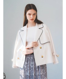 YECCA VECCA | パイピングショートトレンチコート(トレンチコート)