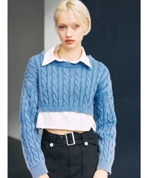 ENVYM | ニットドッキングショートSH(ニット/セーター)