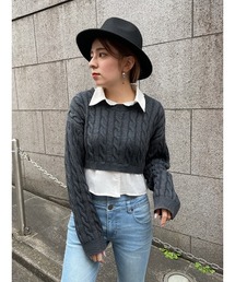 ENVYM | ニットドッキングショートSH(ニット/セーター)