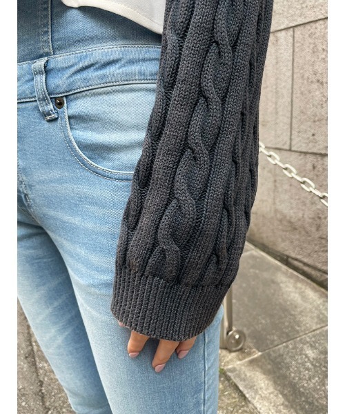 ENVYM（アンビー）の「ニットドッキングショートSH（ニット/セーター・レディース・グレー/ブルー/ブラック・FREE）」の11枚目の写真