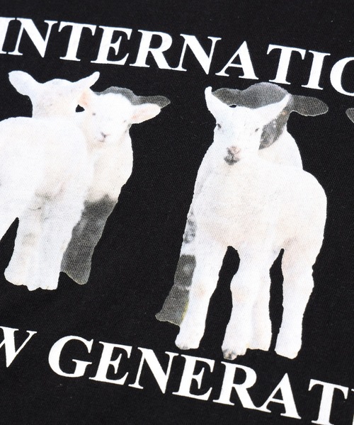 .efiLevol（エフィレボル）の「INTERNATIONAL NEW GENERATION Lambs T Shirt（Tシャツ/カットソー・メンズ・ブラック/ホワイト・3/2）」の7枚目の写真